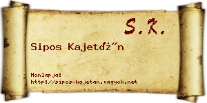 Sipos Kajetán névjegykártya