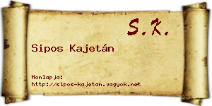 Sipos Kajetán névjegykártya